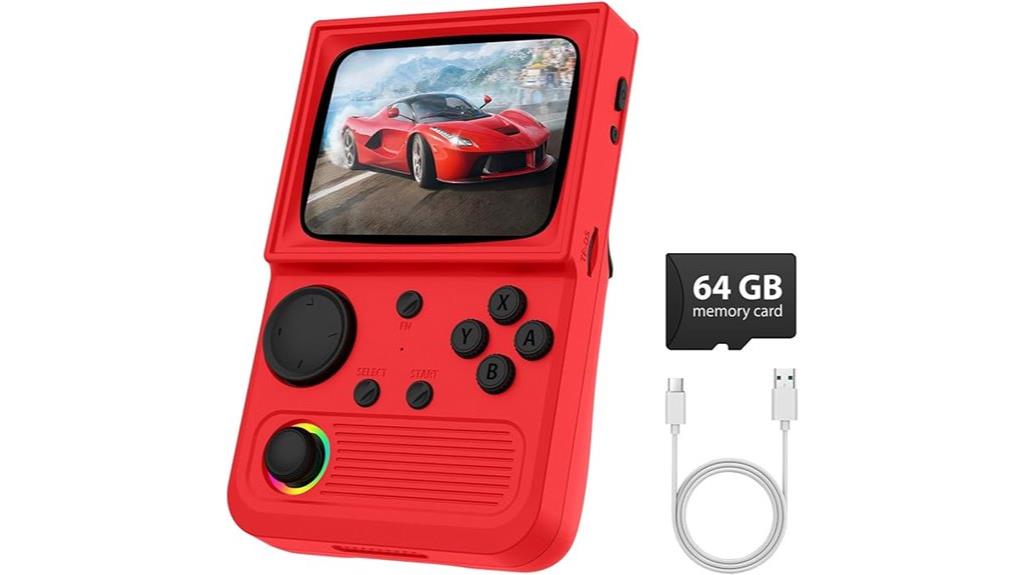 retro gaming console with screen