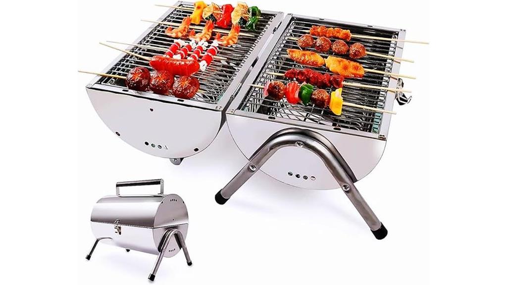 rust resistant portable charcoal grill