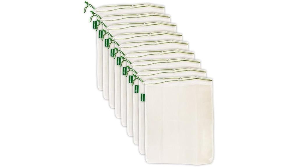 set of nine eco bags