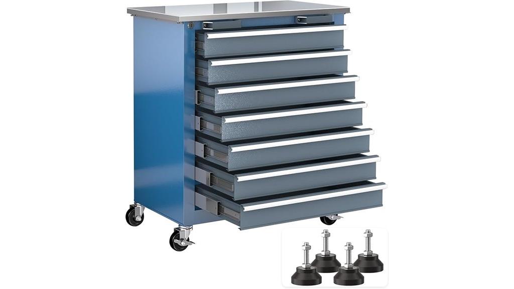 seven drawer mobile storage