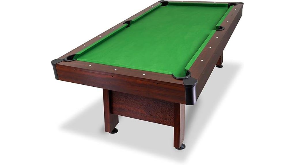 seven foot wood finished pool table