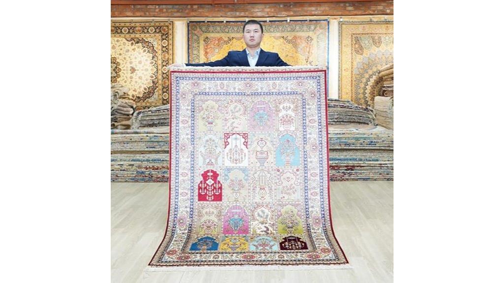 silk hand knotted rug