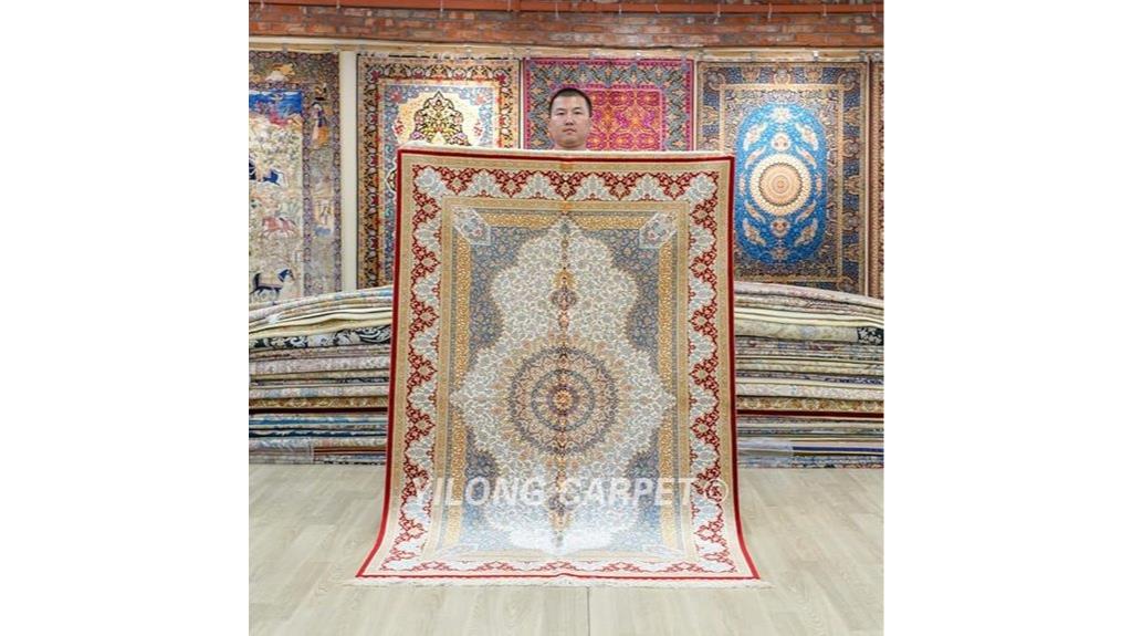 silk handmade 4x6 rug