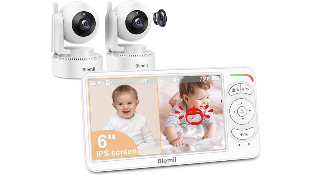 six camera baby monitor system