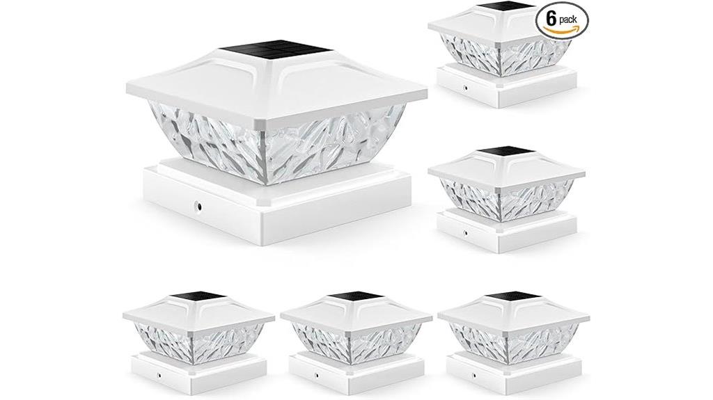 six outdoor solar caps
