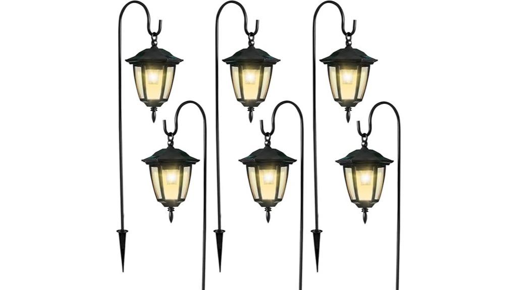 six pack outdoor solar lights