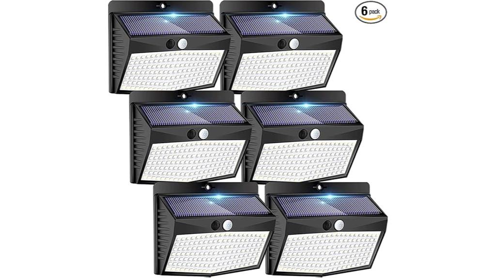 six pack solar security lights