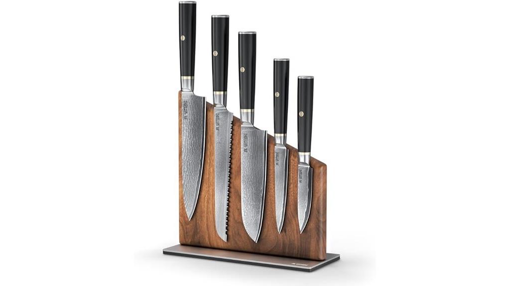 six piece magnetic knife set