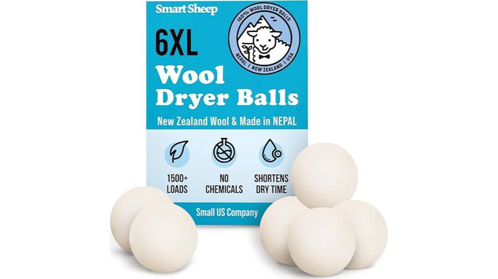 six xl wool dryer balls