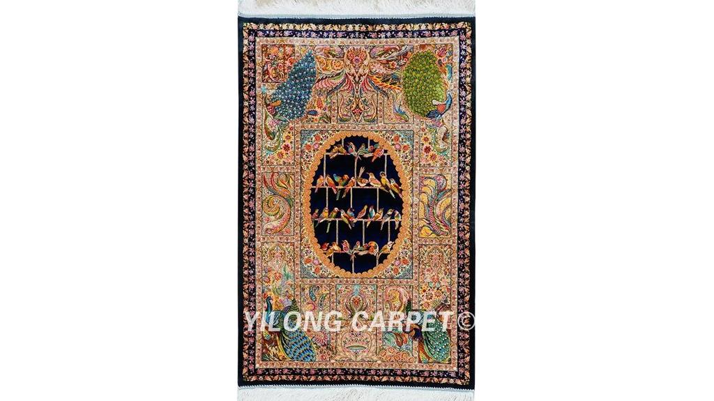 small silk tapestry rug