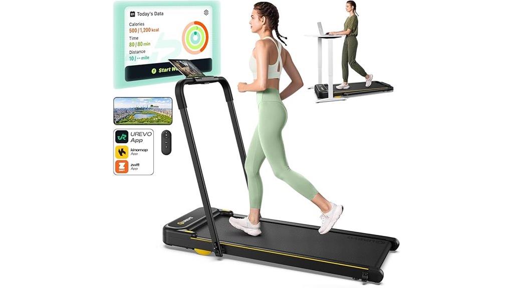 smart folding treadmill led