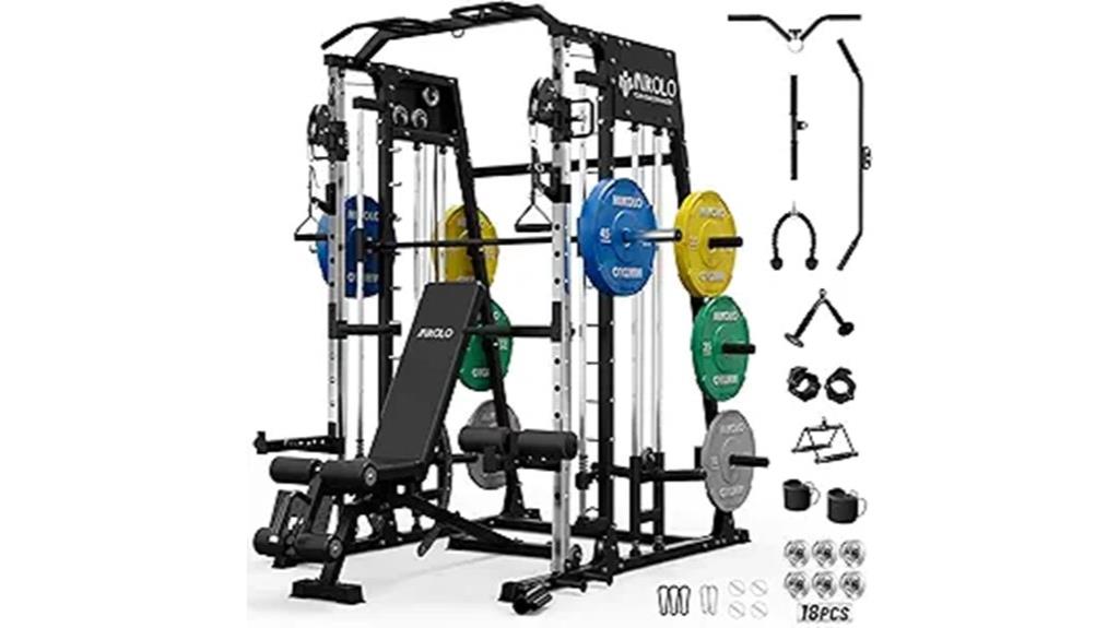 smith machine with crossover