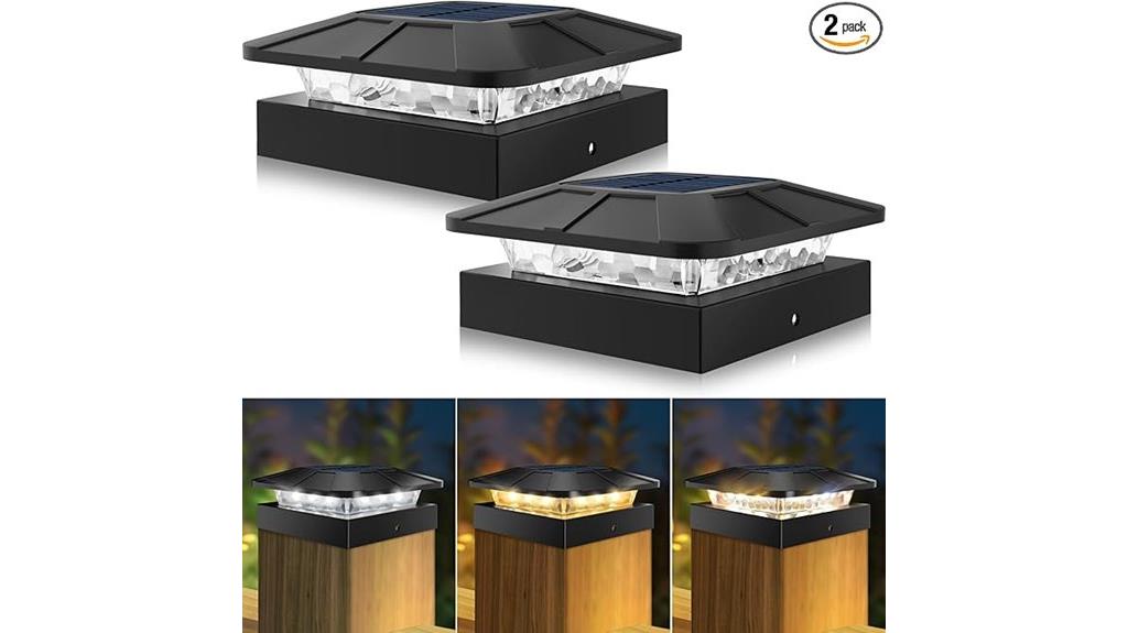 solar post cap lighting