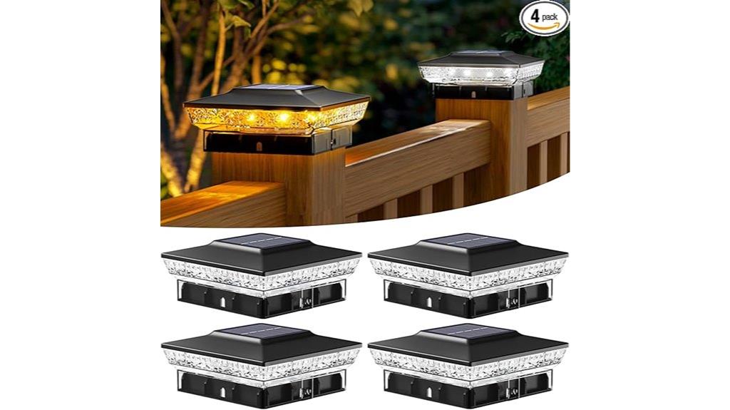 solar post cap lights pack