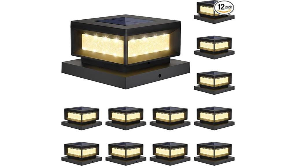 solar post cap lights