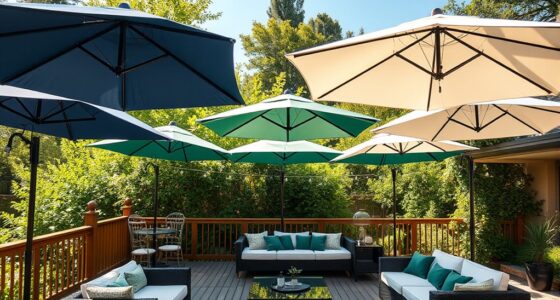 solar powered outdoor umbrellas