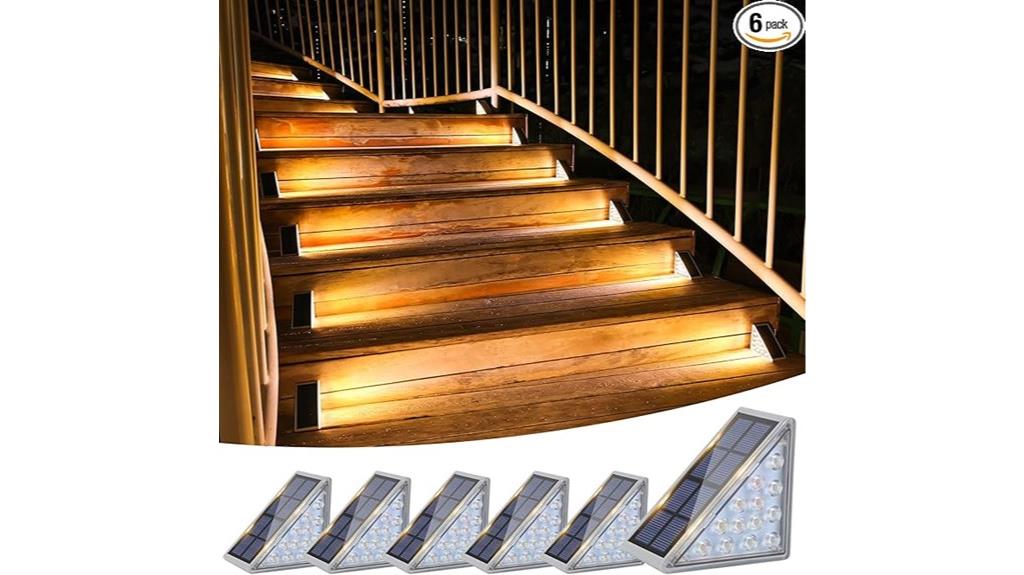 solar powered stair lighting