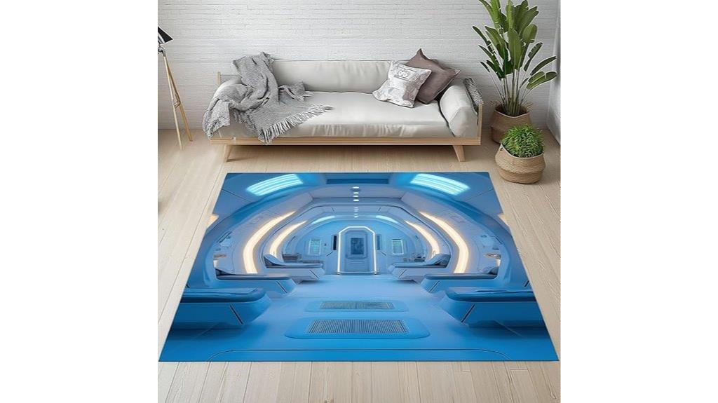 space themed entry rug