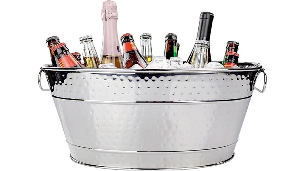 stainless steel beverage tub
