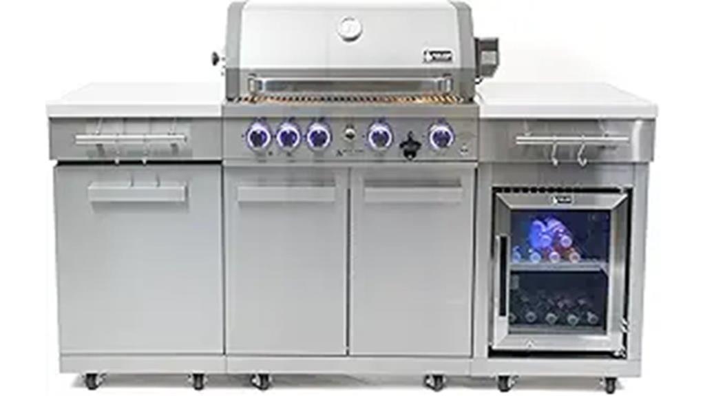 stainless steel outdoor gas grill