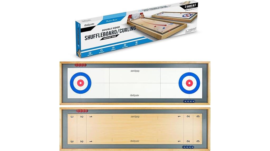 tabletop shuffleboard curling combo