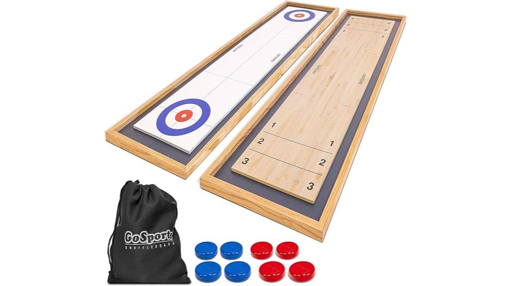 tabletop shuffleboard curling combo