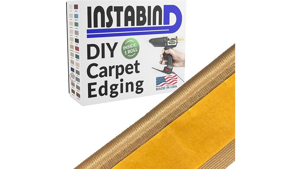tan carpet binding roll