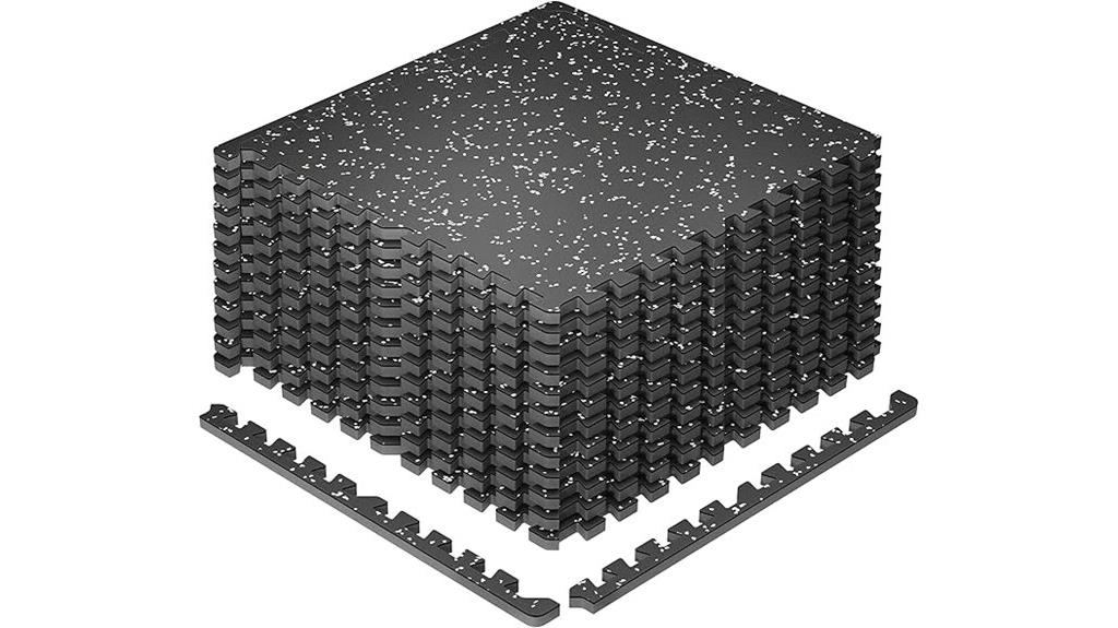 thick rubber exercise tiles