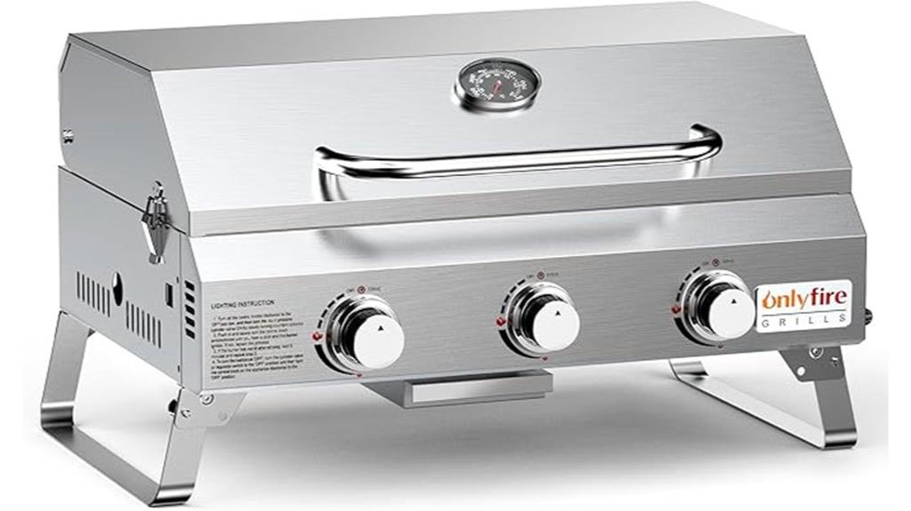 three burner portable grill