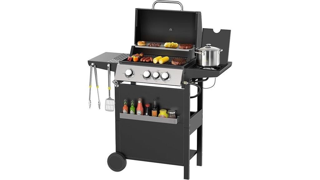 three burner propane grill