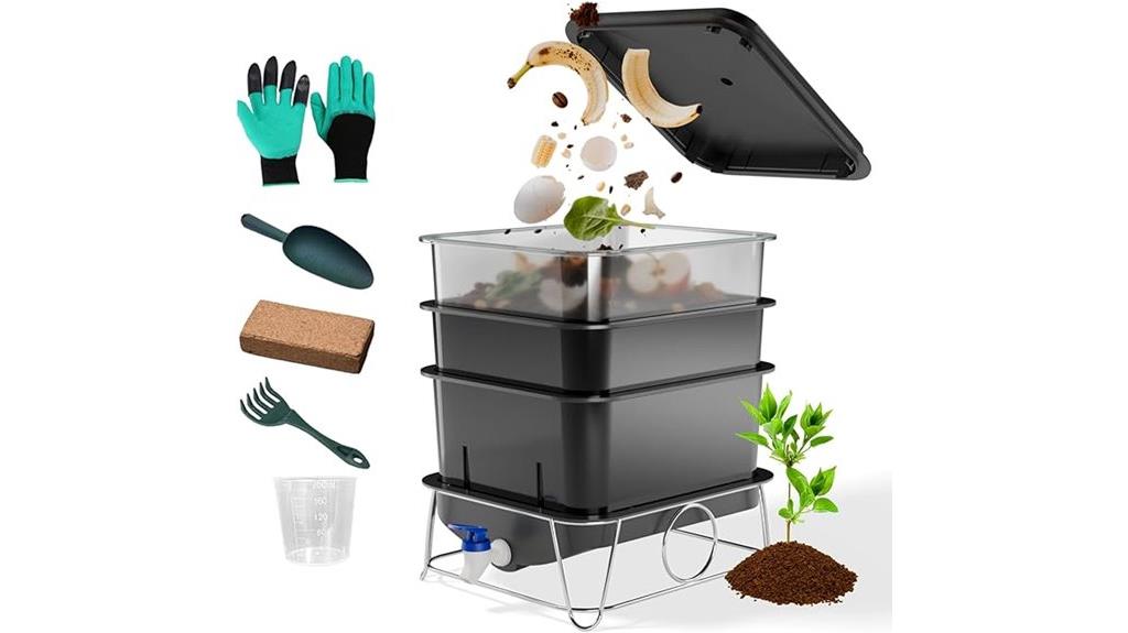 three tier compost bin
