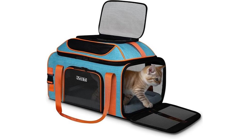 top expandable soft sided carrier