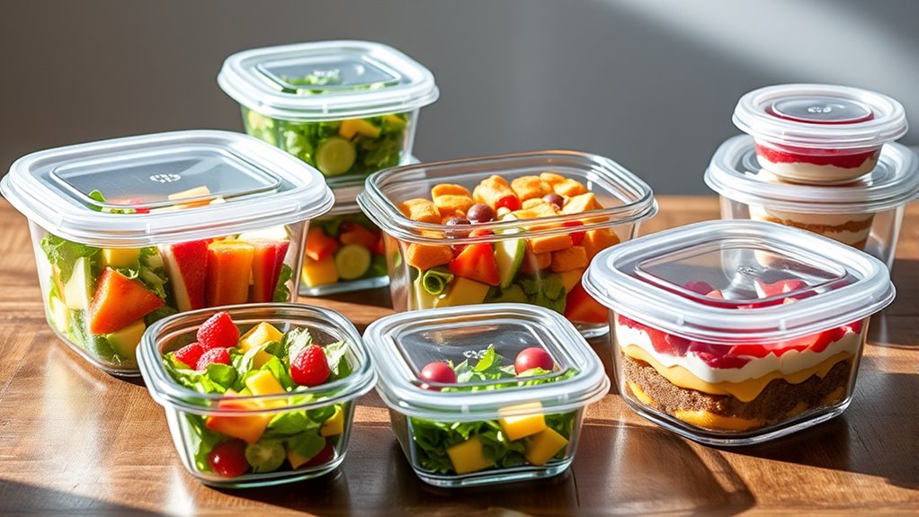 top glass food storage