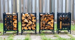 top metal firewood storage