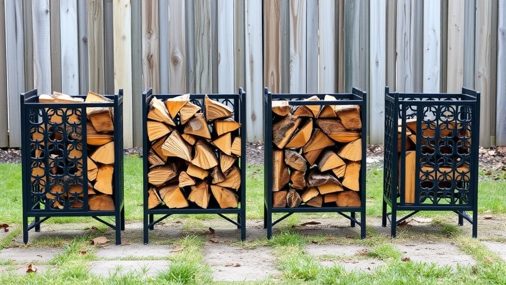 top metal firewood storage