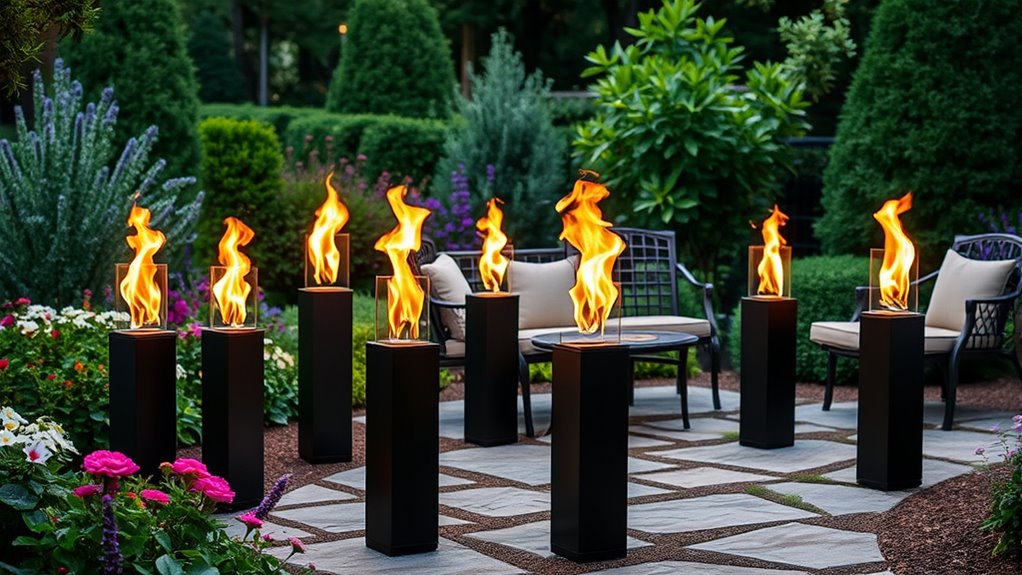 top outdoor propane fire columns