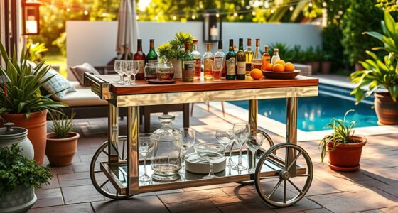 top outdoor wheeled bar carts