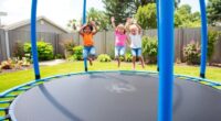 top trampolines with safety enclosures