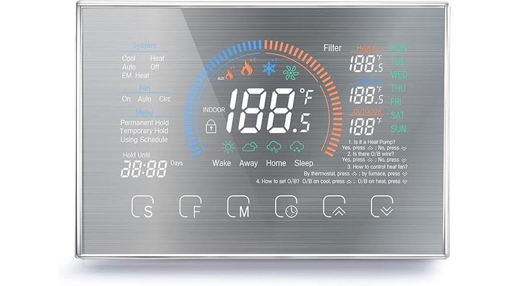 touch screen smart thermostat