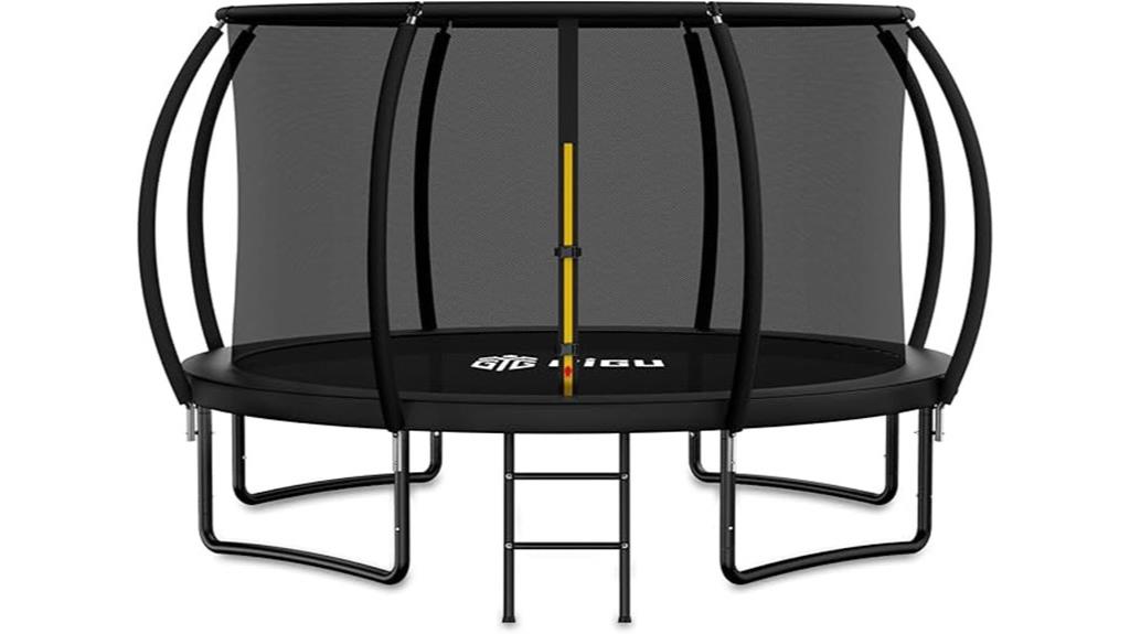 trampoline with safety enclosure