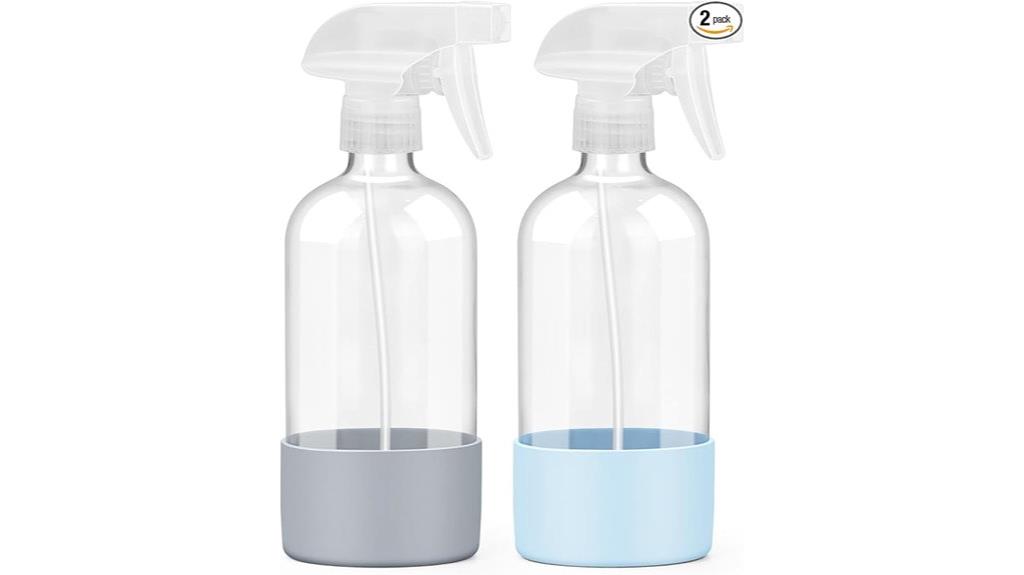 two 16oz refillable spray bottles