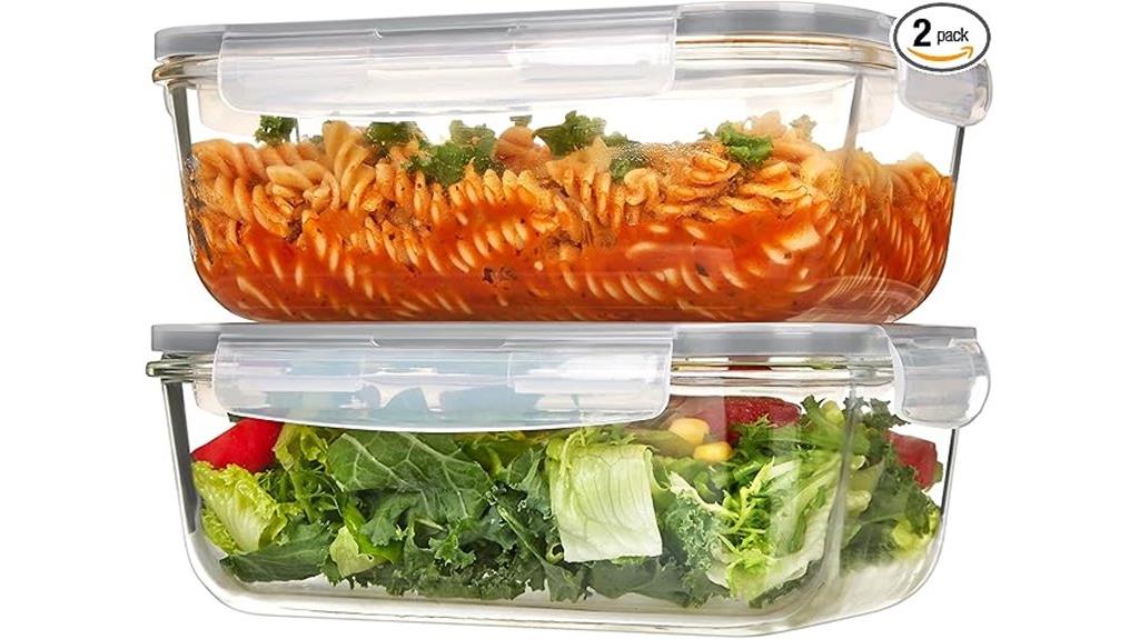 two large glass containers