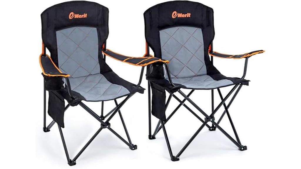 two oversized padded chairs