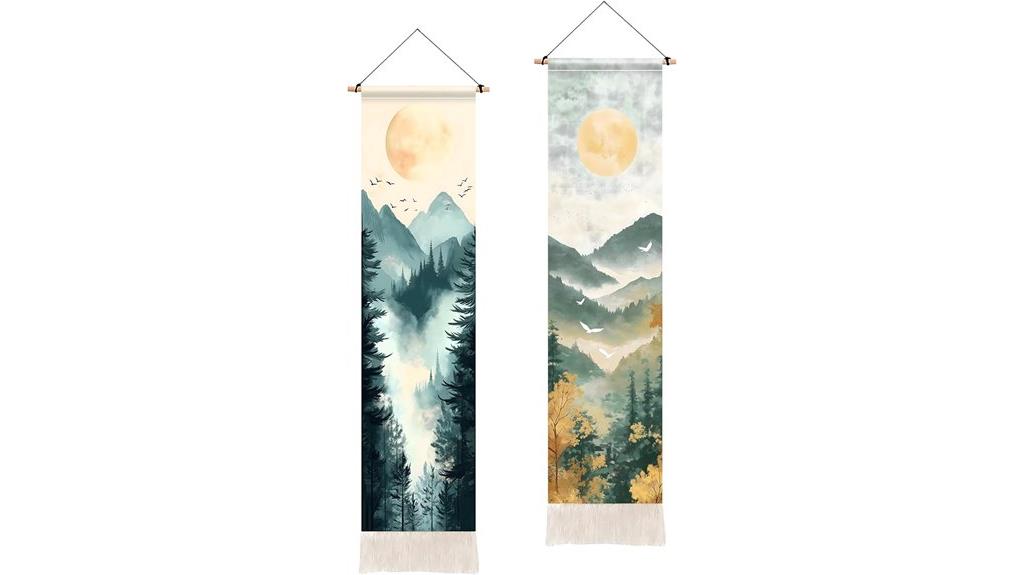 two piece wall tapestry