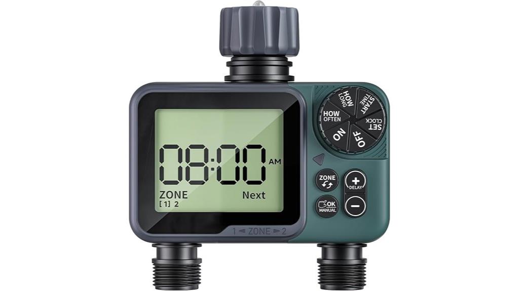 two zone garden timer