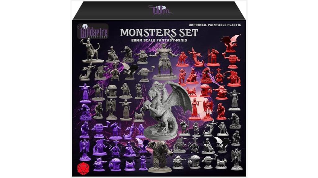 unpainted fantasy miniature figures