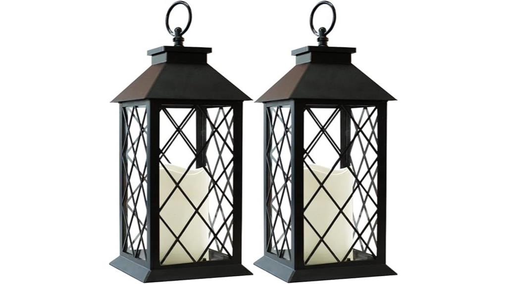 vintage lantern with led candles