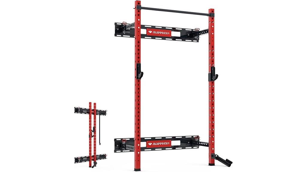wall mounted foldable squat cage