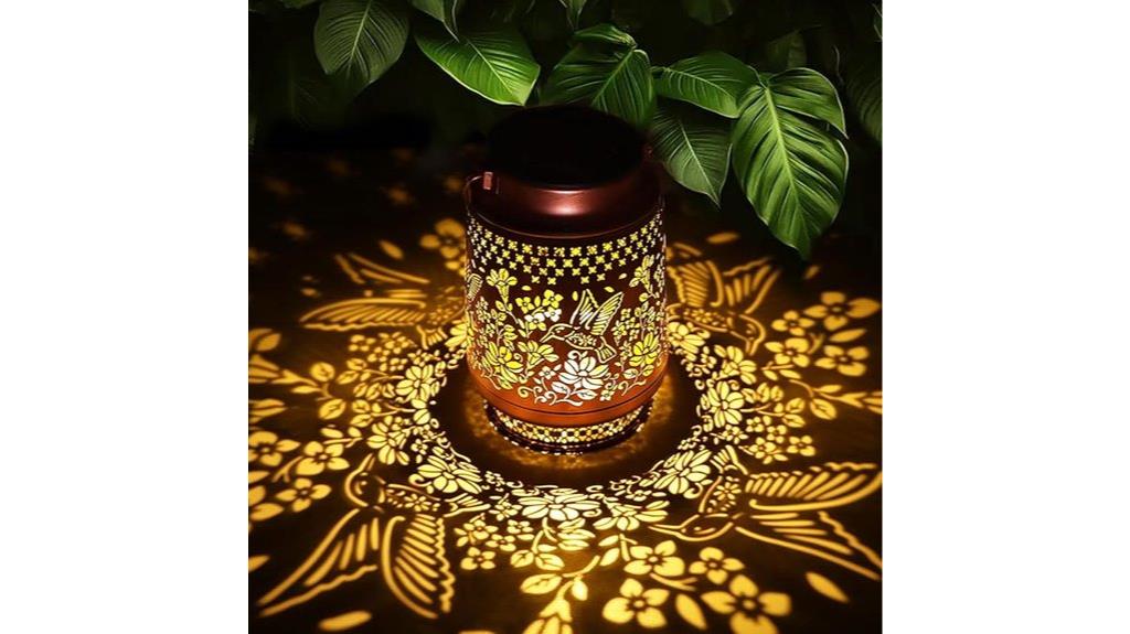 waterproof hummingbird garden lantern