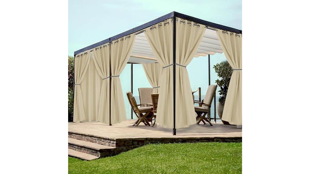 waterproof patio curtain set